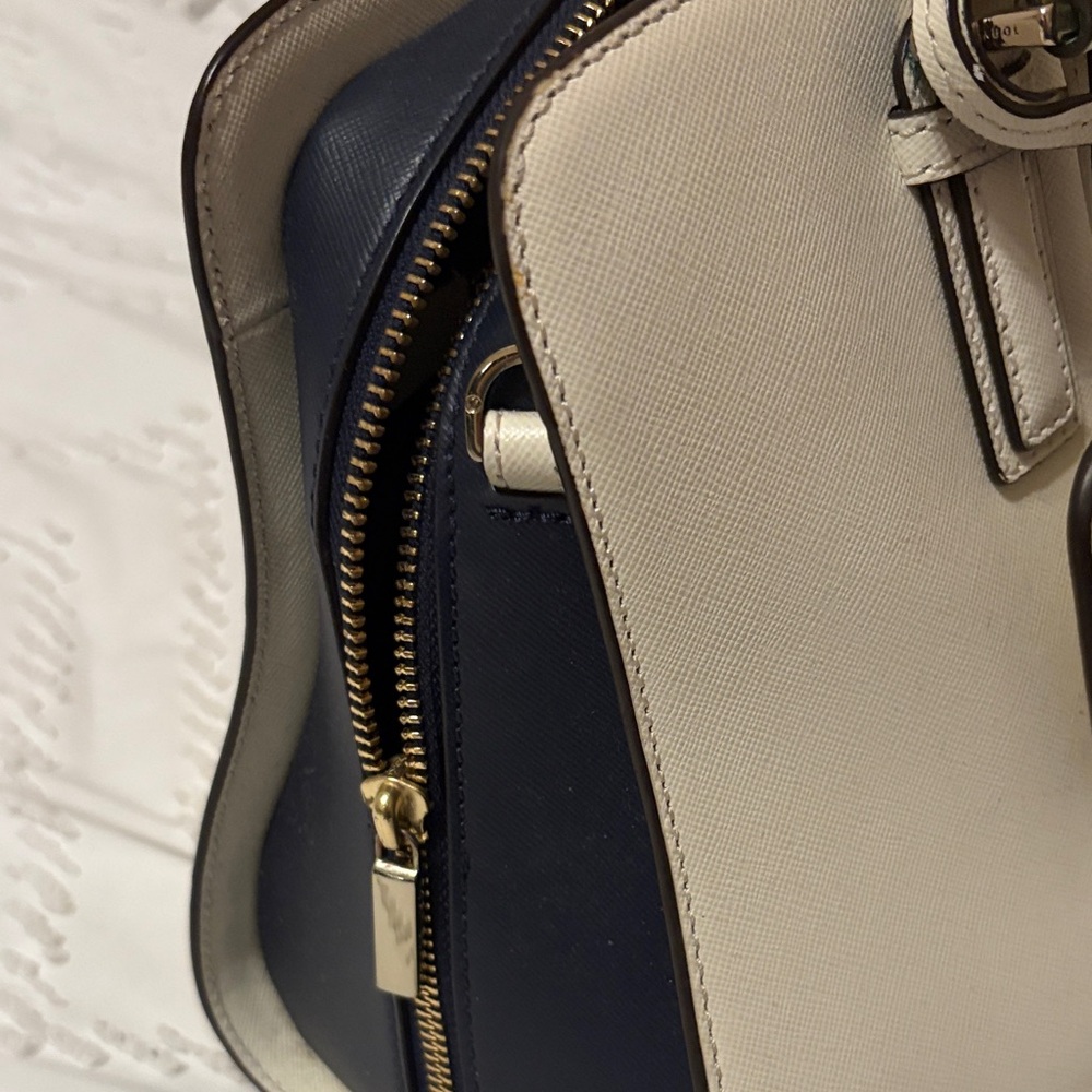 Tory Burch Ivory Saffiano Leather Satchel - Picture 3 of 6